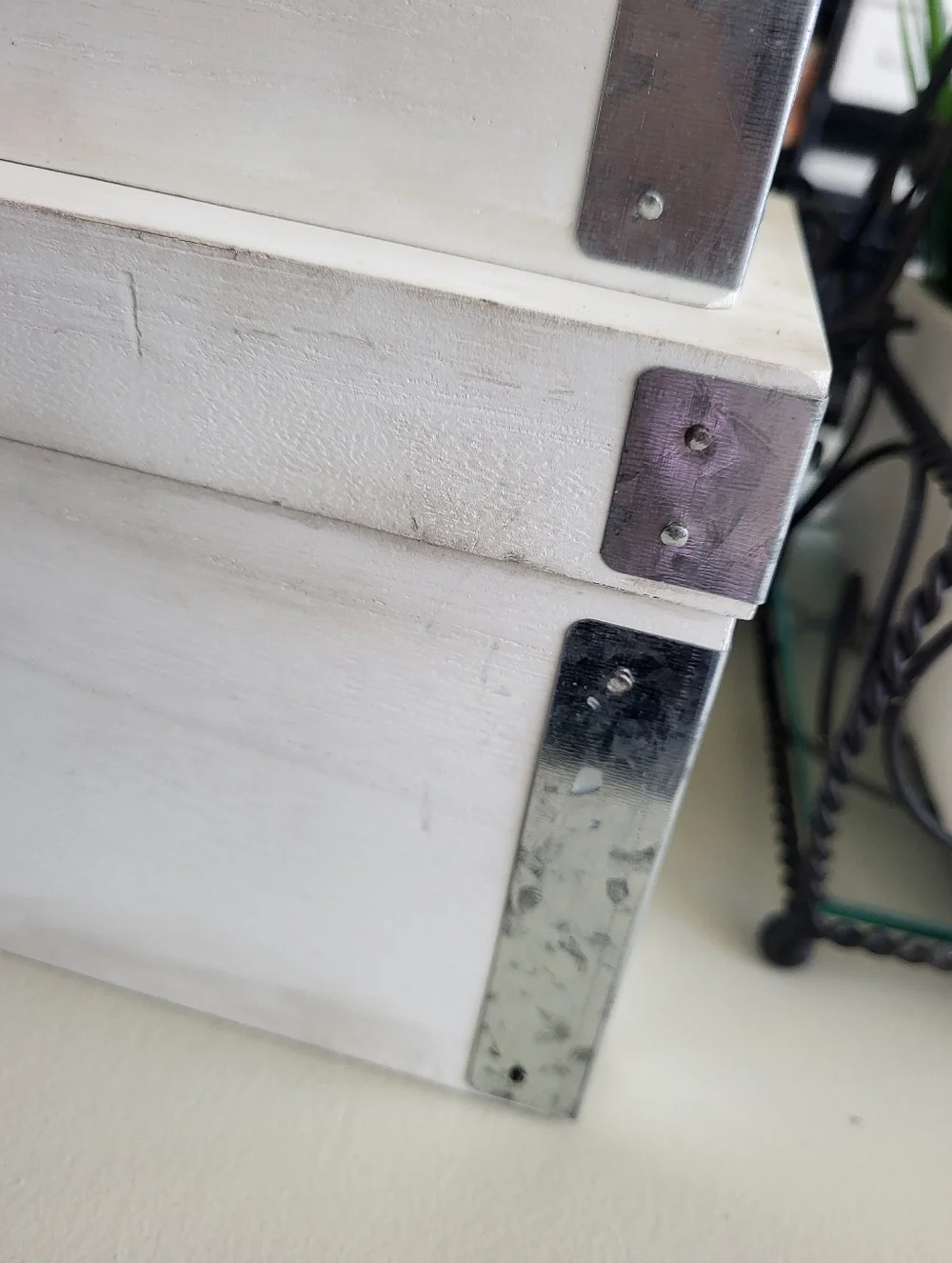 Shabby Chic Nesting Wood Boxes Set of 3 | Distressed White Farmhouse